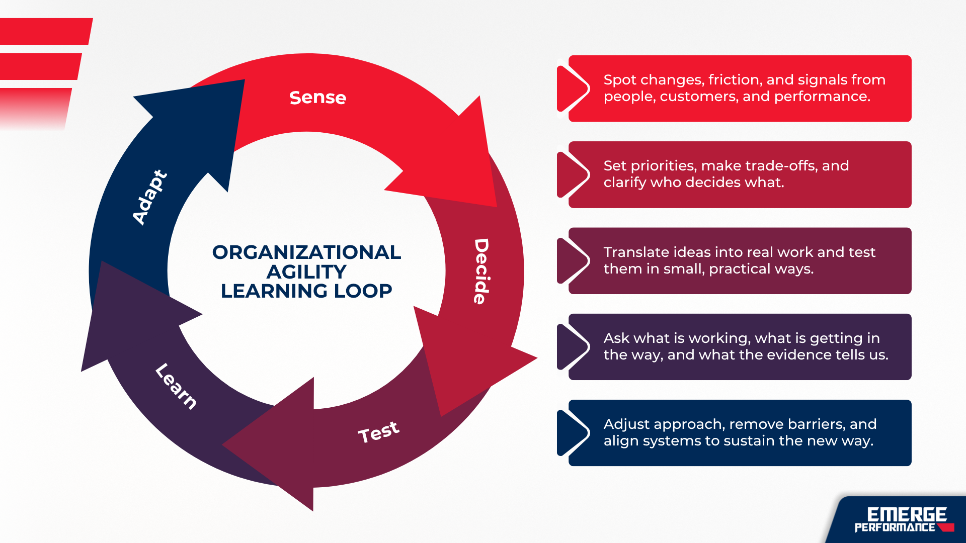 Organizational agility learning loop
