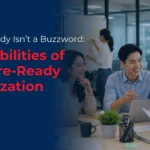 Future-ready organisation capability loop showing sense, decide, adapt, and learn and renew.