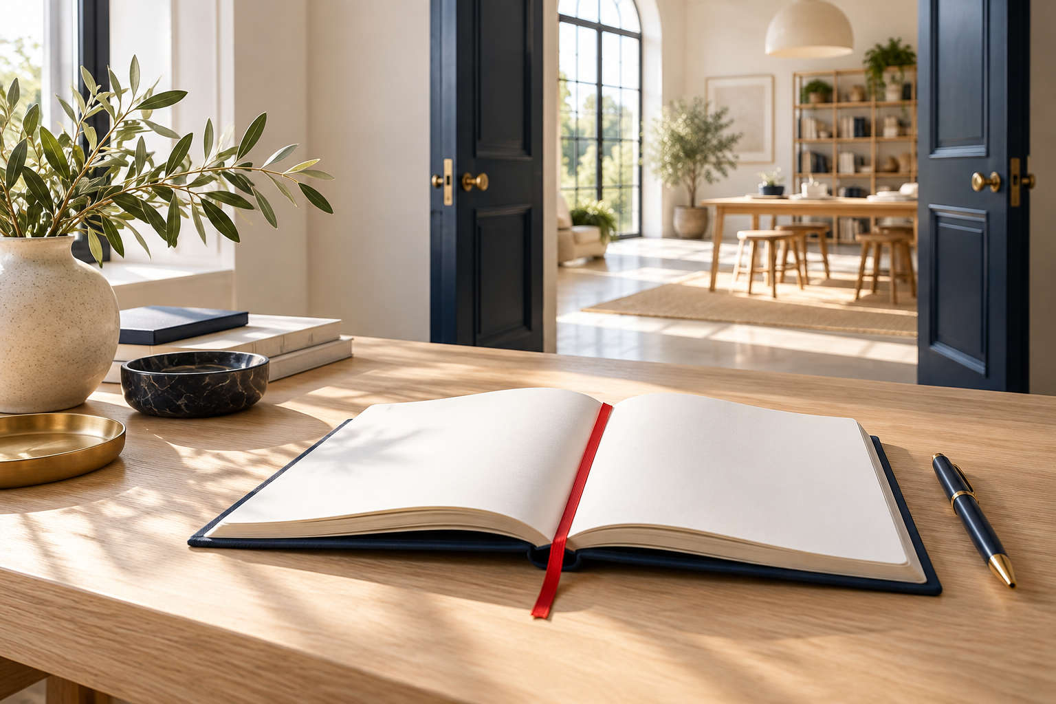 Open notebook marking the beginning of a new learning journey